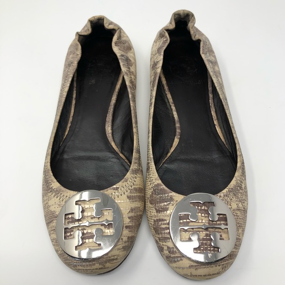Tory Burch Metallic Reva Flats - Picture 6 of 7